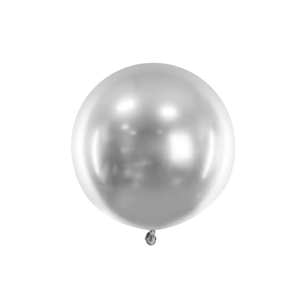 Rund sølvballon ø60cm