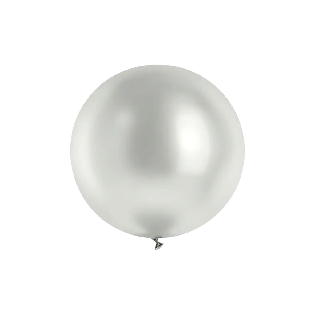 Rund sølvballon ø60cm