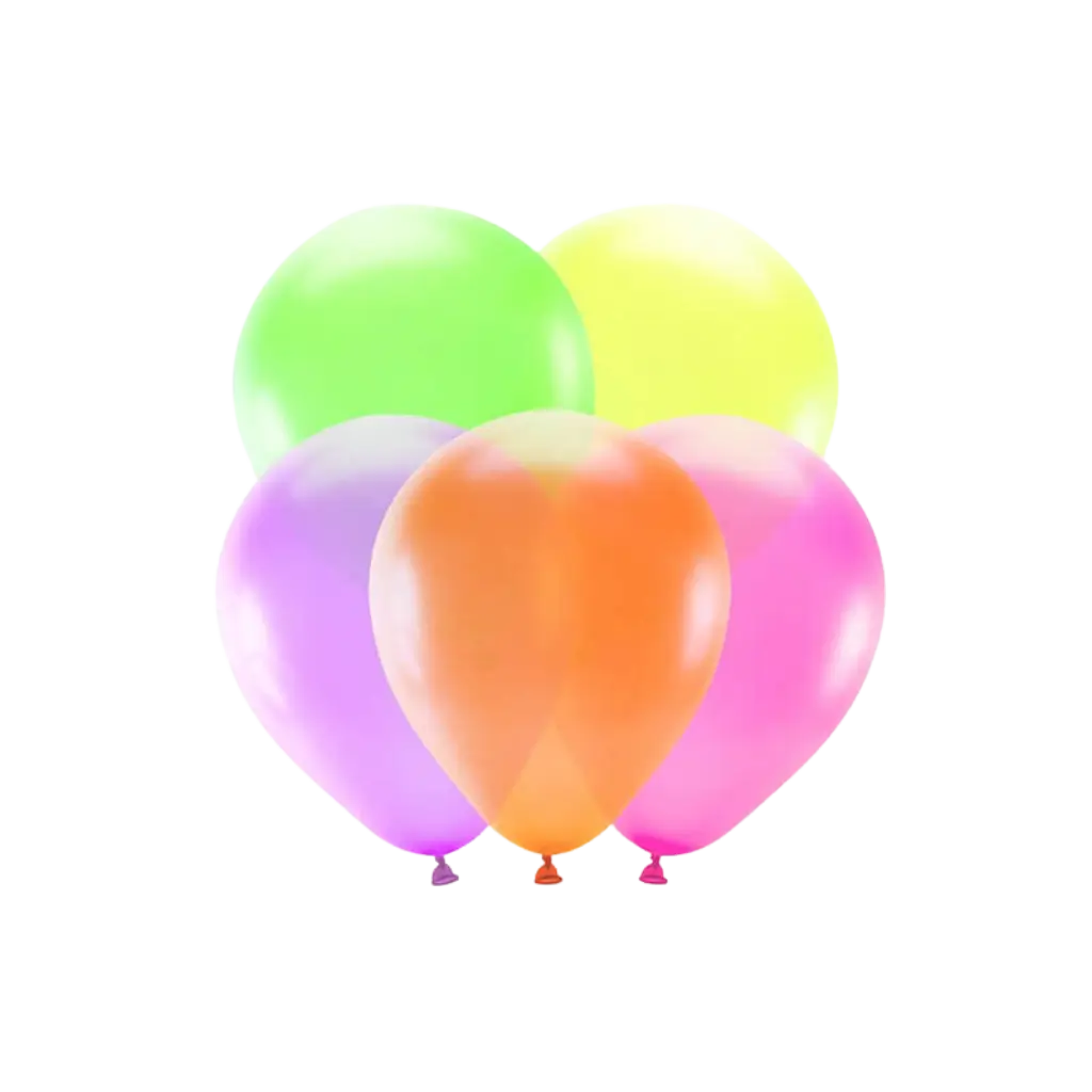 Sæt med 5 neonballoner