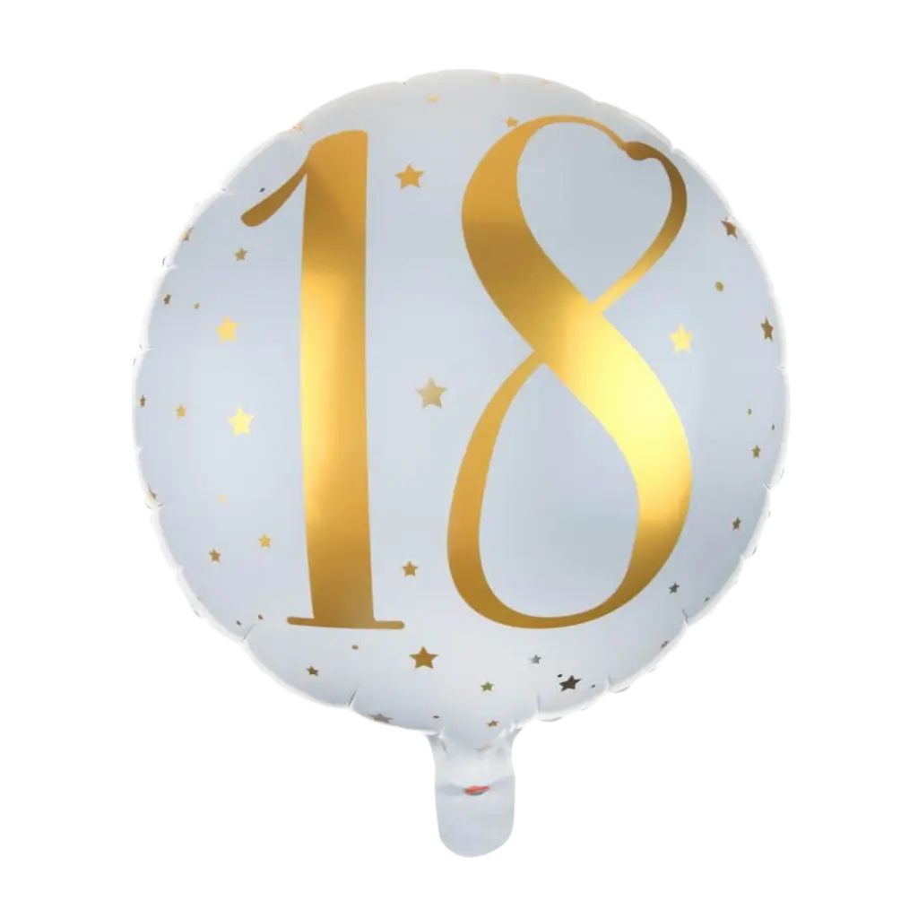 Bold Hvid/Guld 18 år ø45cm