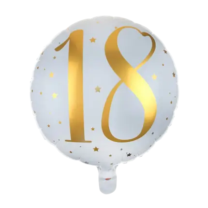 Bold Hvid/Guld 18 år ø45cm