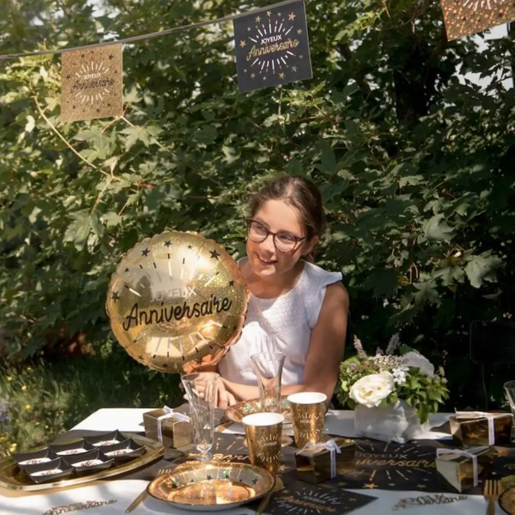 Tillykke med fødselsdagen Ballon guld ø45cm