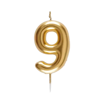 Stearinlys nummer 9 Golden