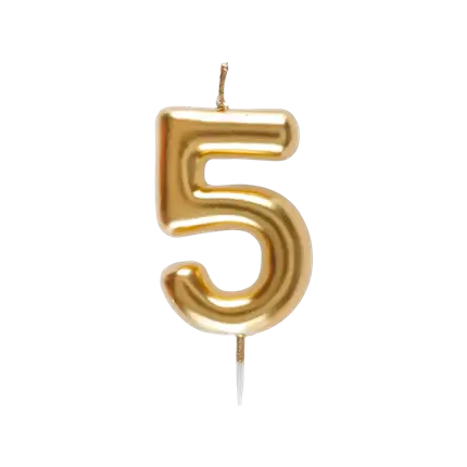 Stearinlys nummer 5 Golden