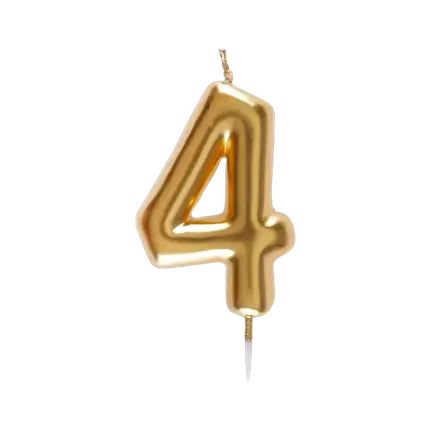 Stearinlys nummer 4 Golden