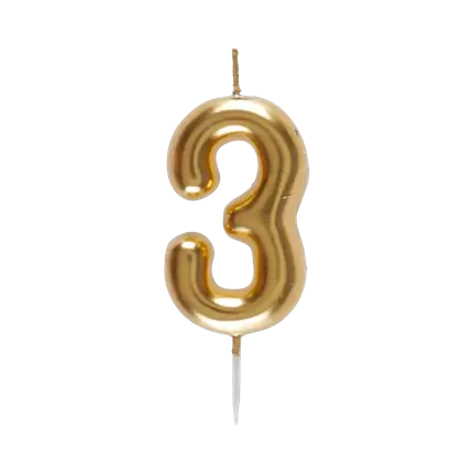 Stearinlys nummer 3 Golden