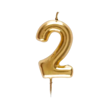 Stearinlys nummer 2 Golden