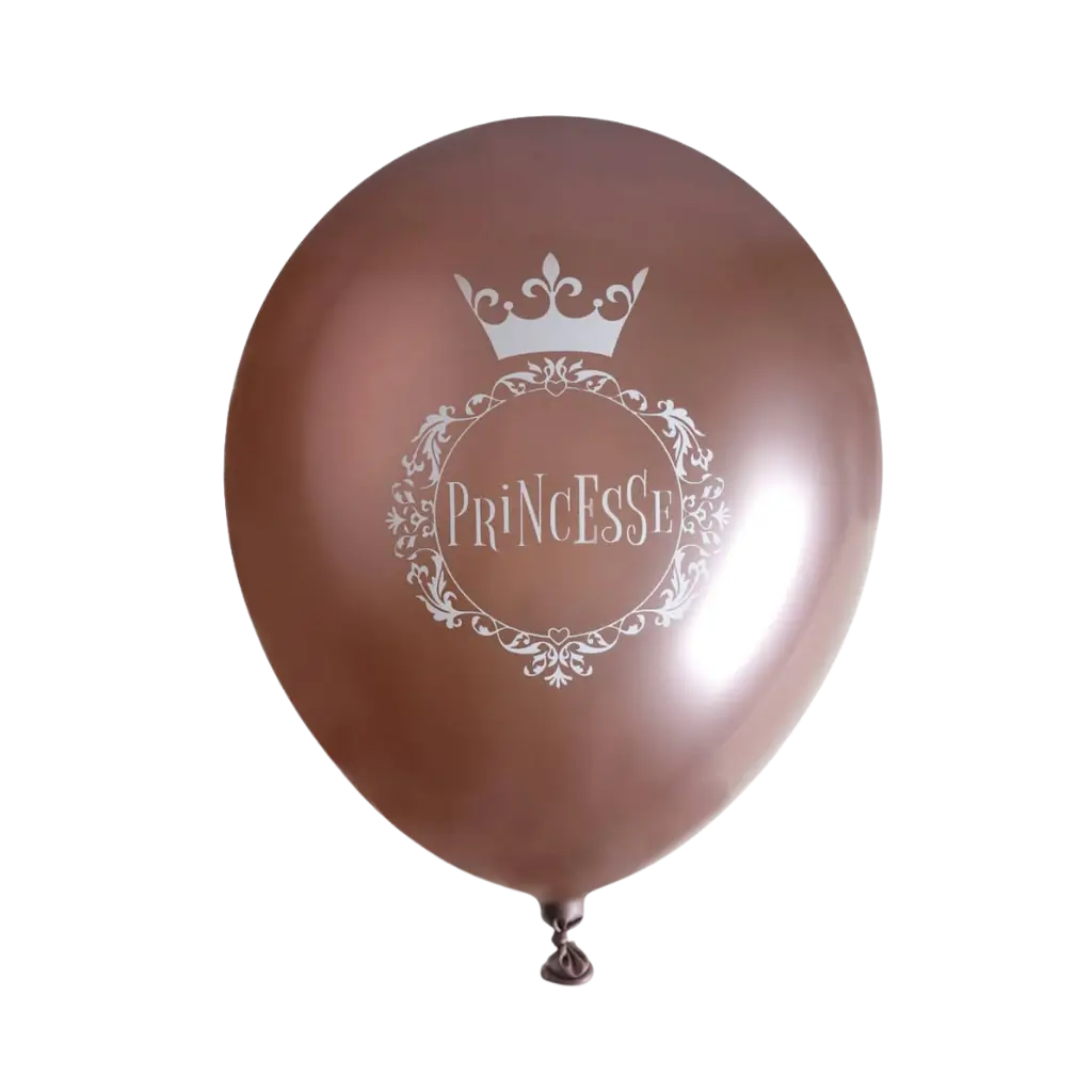 Prinsesse Pink Gold Ballon ø 30cm (sæt af 6)