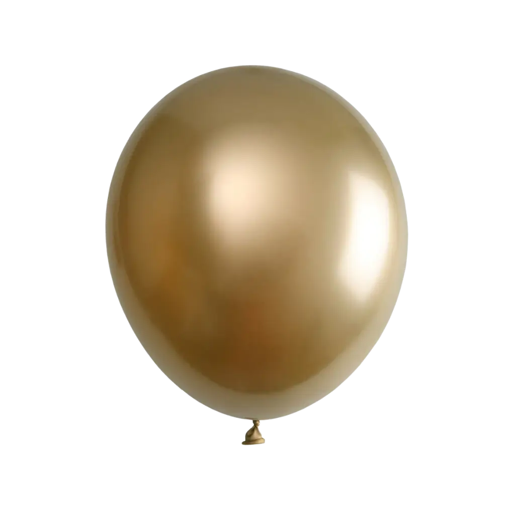 Bionedbrydelig ballon Metallic guld (sæt med 6)