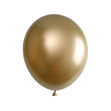 Bionedbrydelig ballon Metallic guld (sæt med 6)
