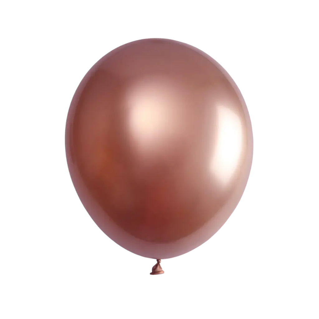 Bionedbrydelig ballon Metallic Rose Gold (sæt med 6)