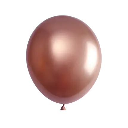 Bionedbrydelig ballon Metallic Rose Gold (sæt med 6)