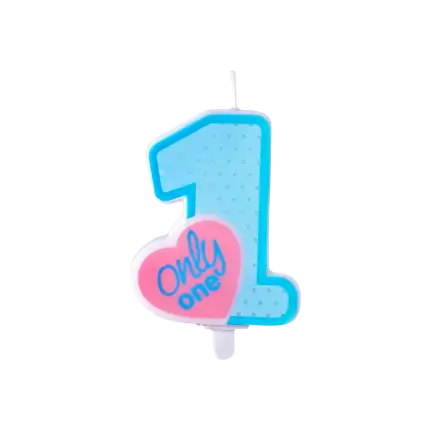 Kun én 1 års jubilæum lys lys blå