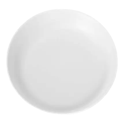 Uigennemtrængelige White Flat Plates ø 21cm