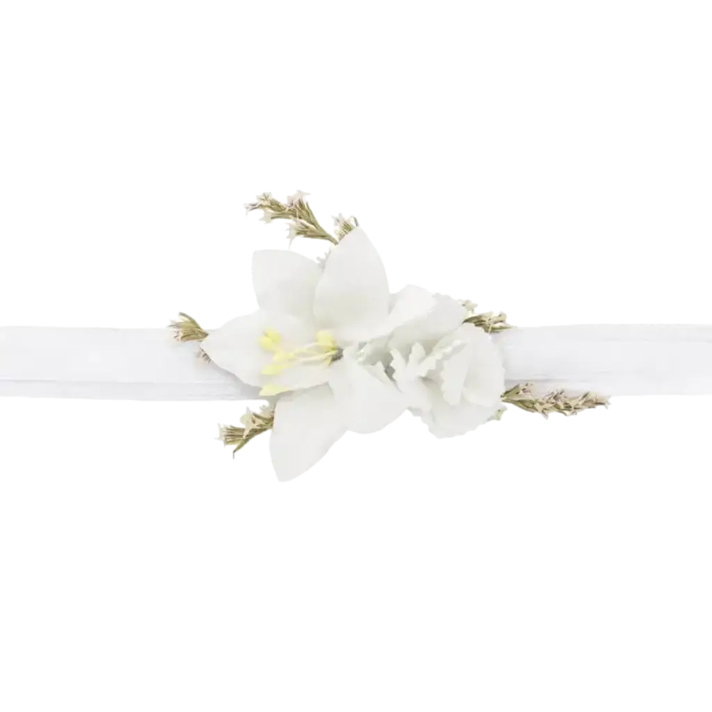 Hvid blomst manchet corsage