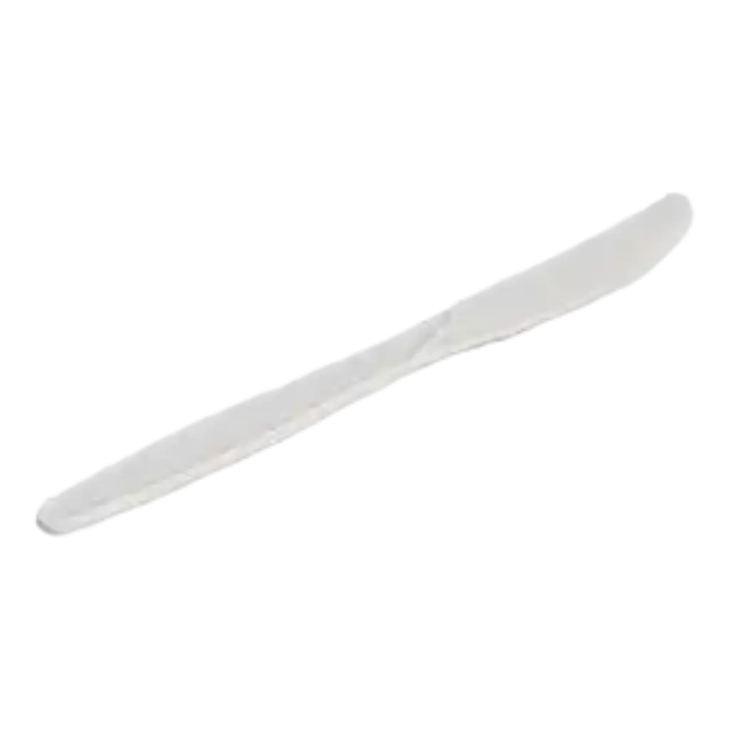 Hvid engangskniv til majsstivelse (sæt med 50 stk.)