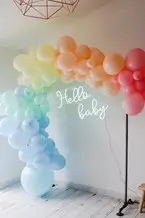 Pastel ballon bue
