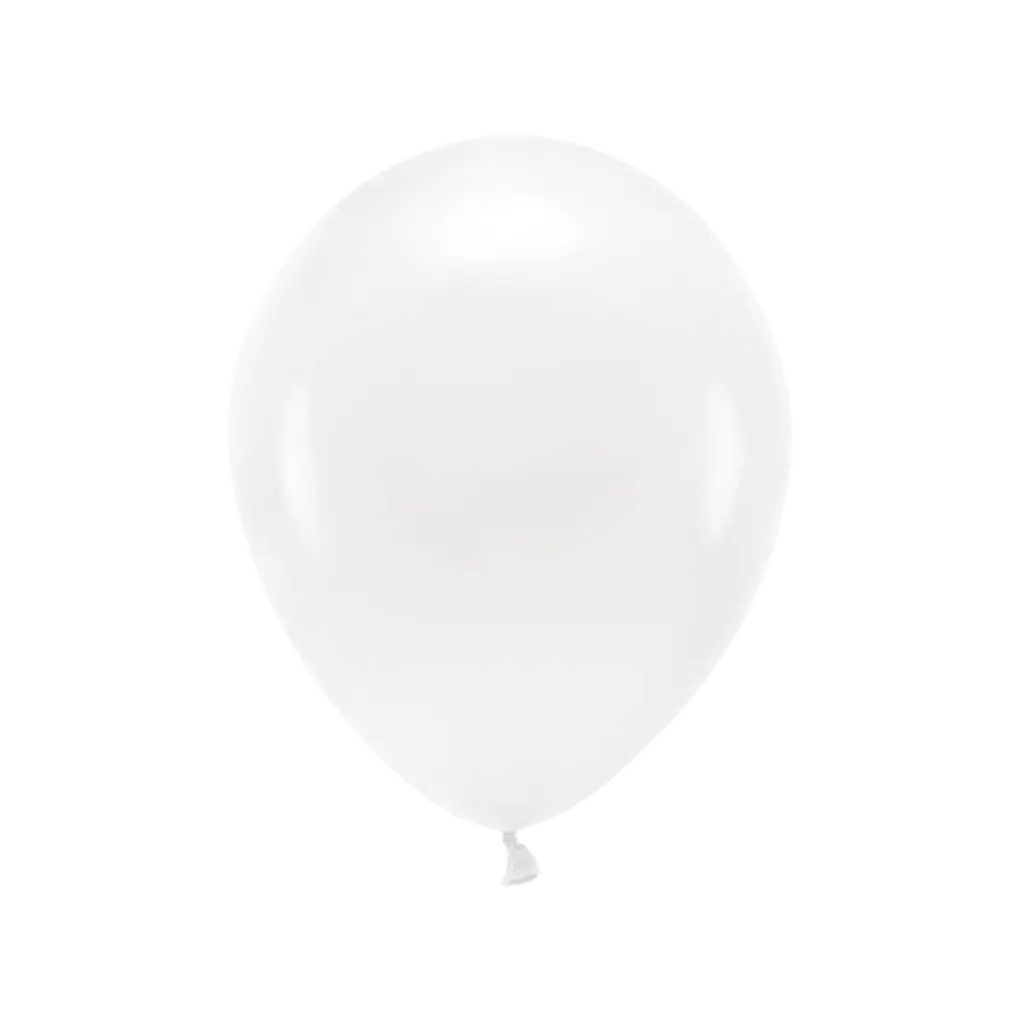 Pakke med 10 hvide, biologisk nedbrydelige balloner