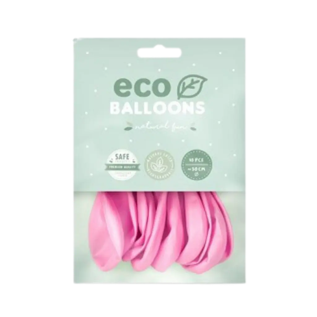 Pakke med 10 bionedbrydelige balloner lyserød