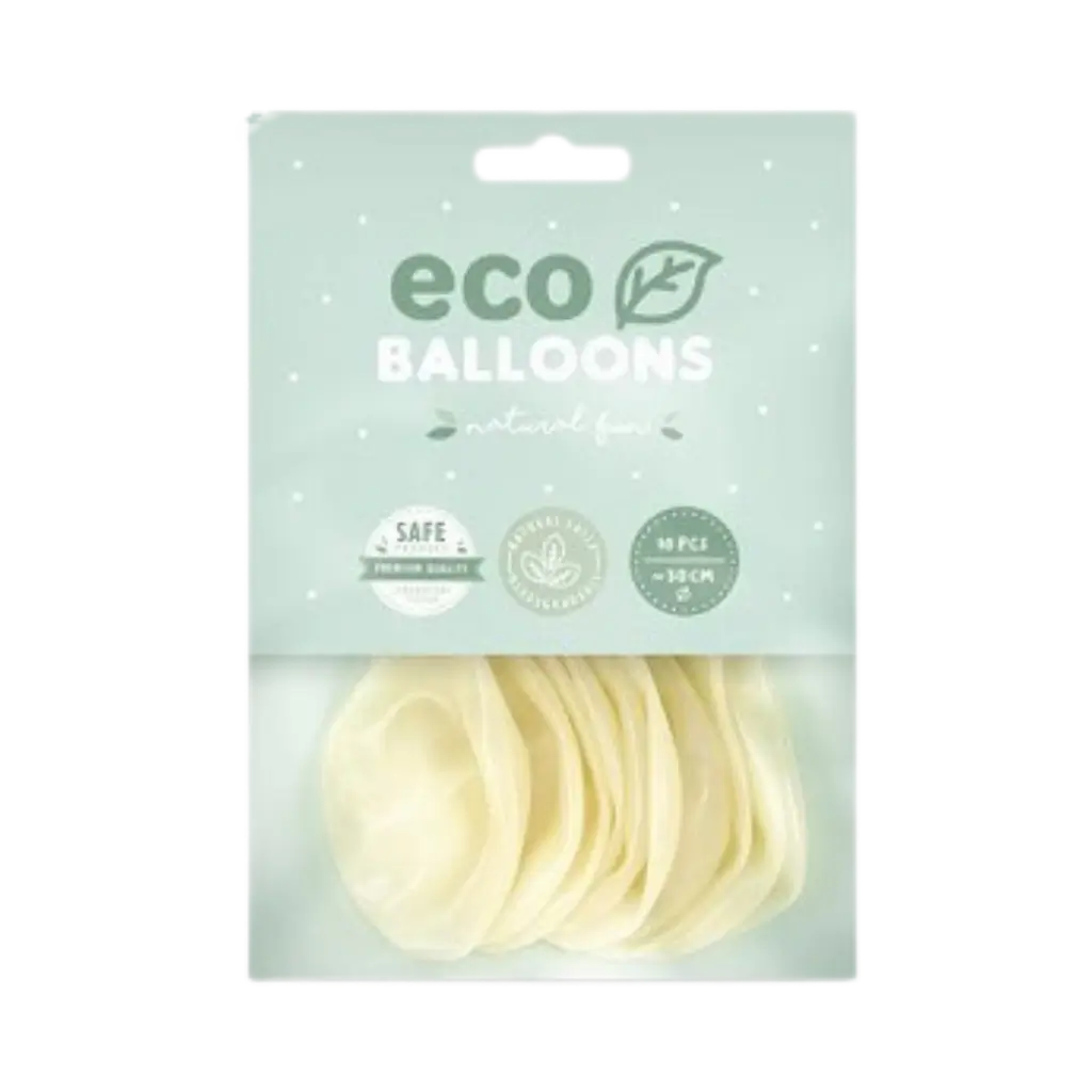 Pakke med 10 klare bionedbrydelige balloner