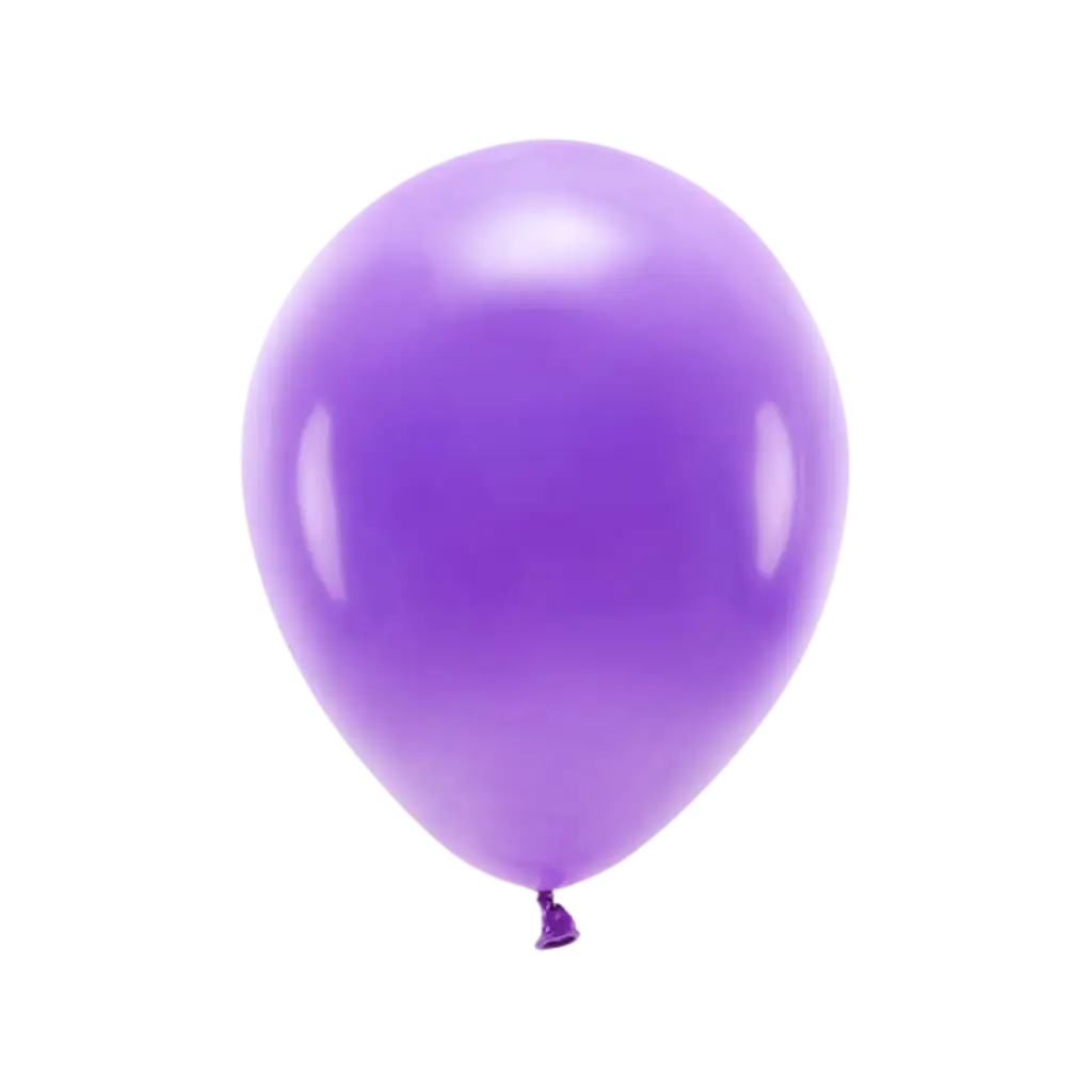 Pakke med 10 lilla bionedbrydelige balloner