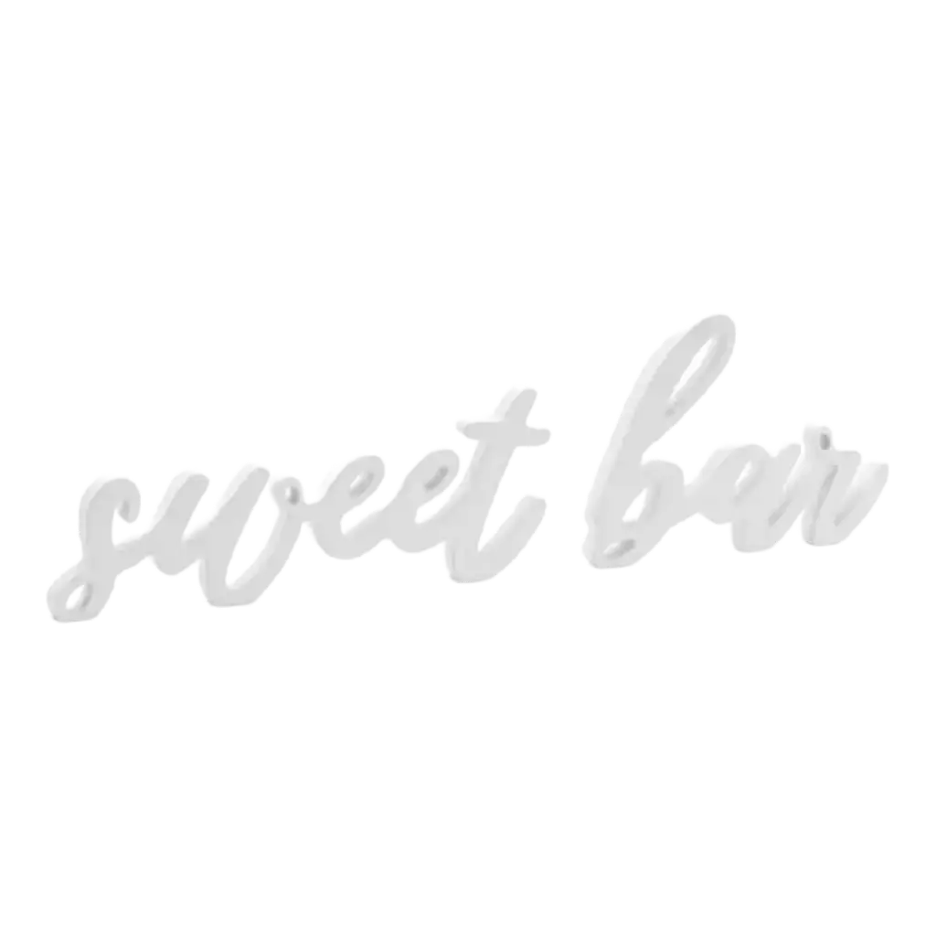 Sweet Bar" bogstaver Hvid