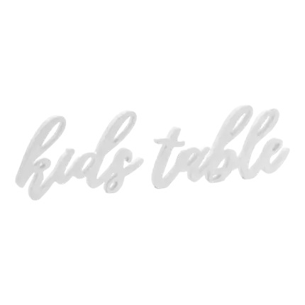 Bogstaver Kids Table hvid