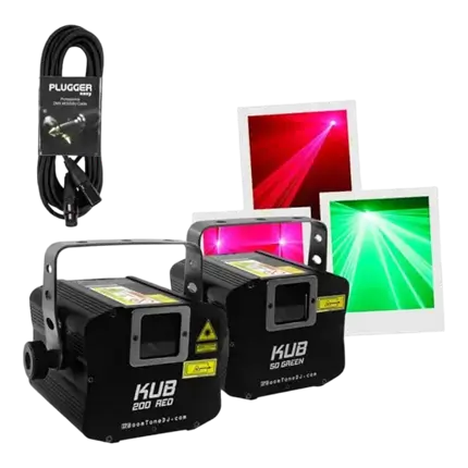 RØD LASERMASKINE - KUB 200 RED - BOOMTONE DJ