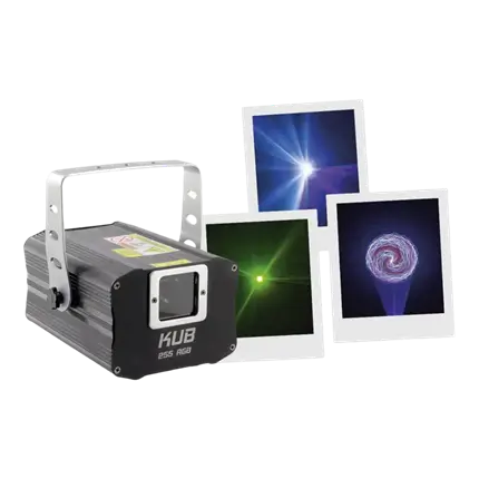 FLERFARVET LASERMASKINE - KUB 255 RGB - BOOMTONE DJ