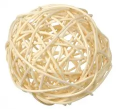 Sortiment af ROTIN-kugler i elfenben - 10 stk. / 3 størrelser