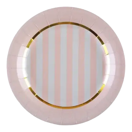  Paptallerken Mademoiselle Rose - Sæt med 10 stk.