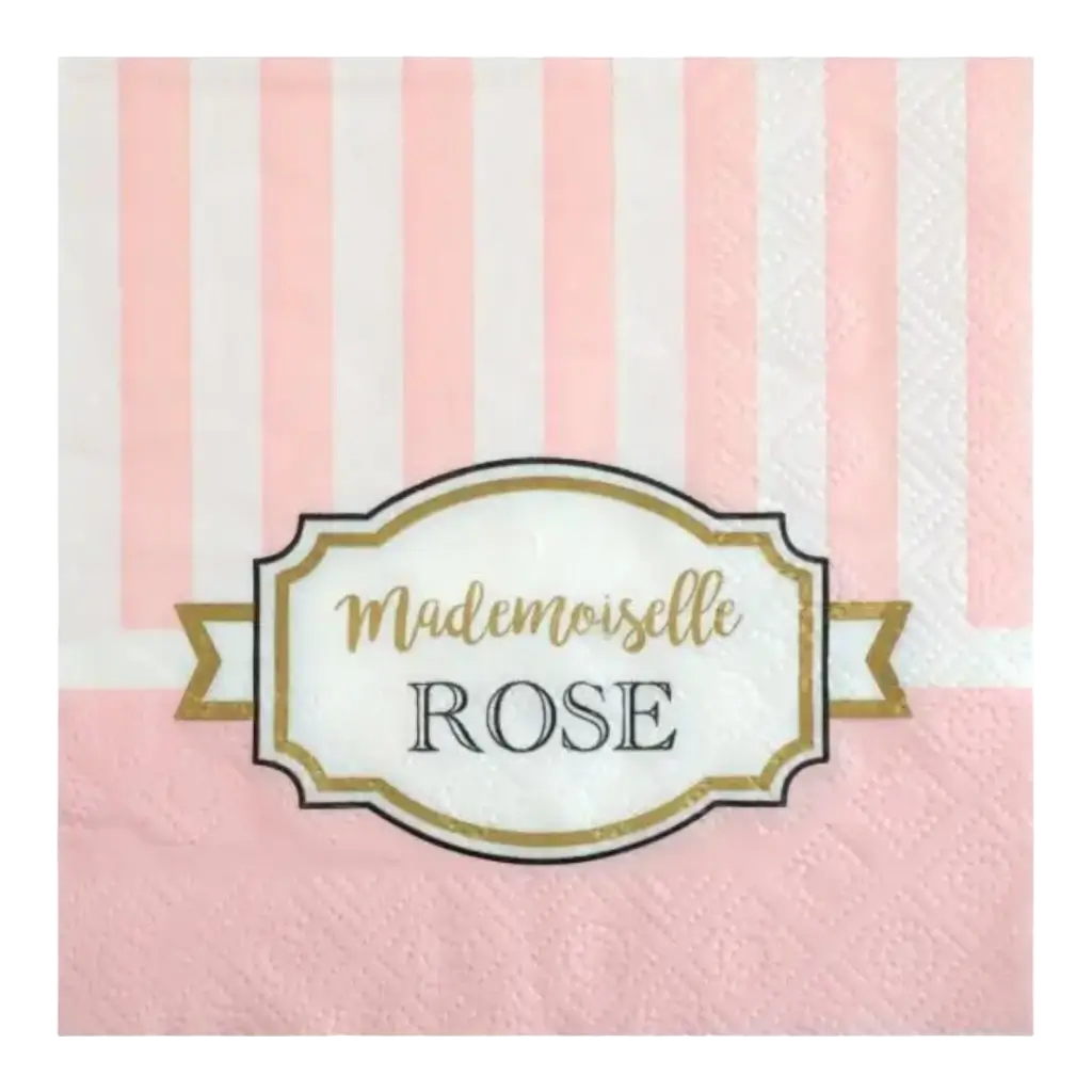 Papirserviet "Mademoiselle Rose" - Sæt med 20 servietter