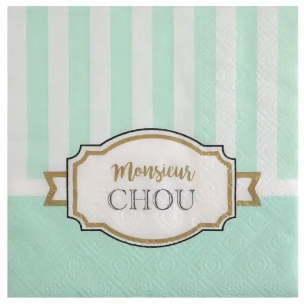 Monsieur Chou" papirhåndklæder - Sæt med 20 stk.