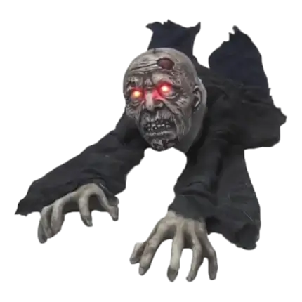 ZOMBIE CRAWLER MED LYD OG ANIME - 140CM