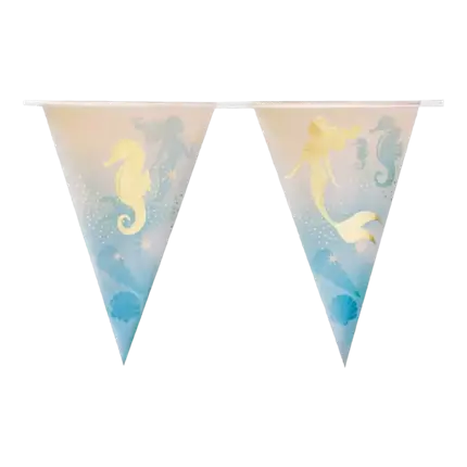 Blå og guld aluminium havfrue guirlande