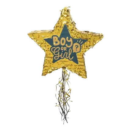 Pinata Dreng eller pige sort og guld stjerne