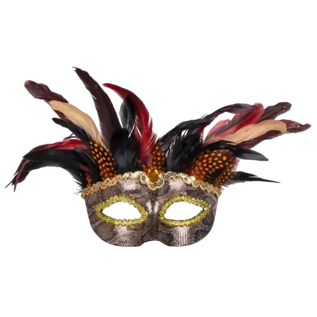 Venetiansk maske med fjer og slange-design