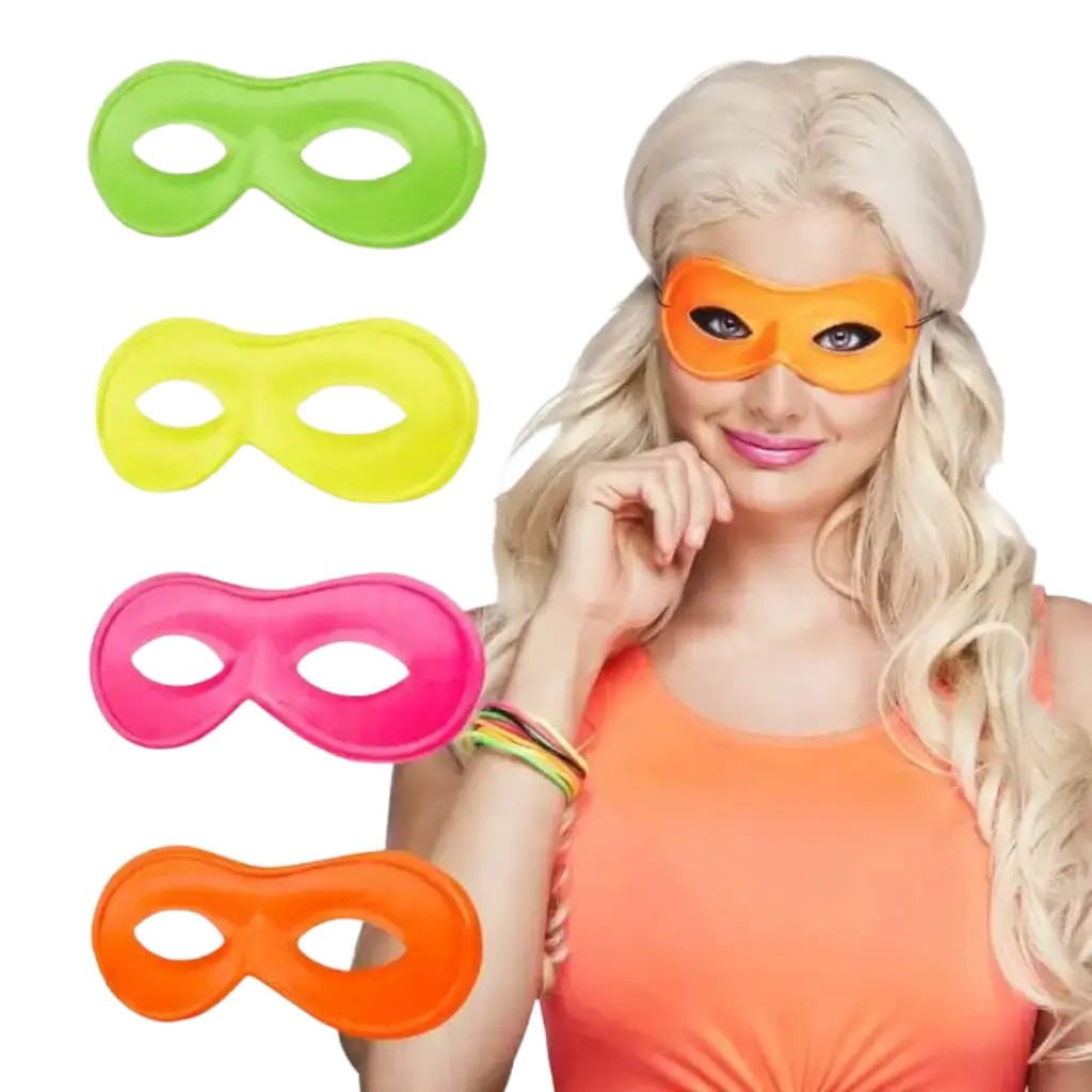  Fluorescerende maske (sæt med 4 stk.)