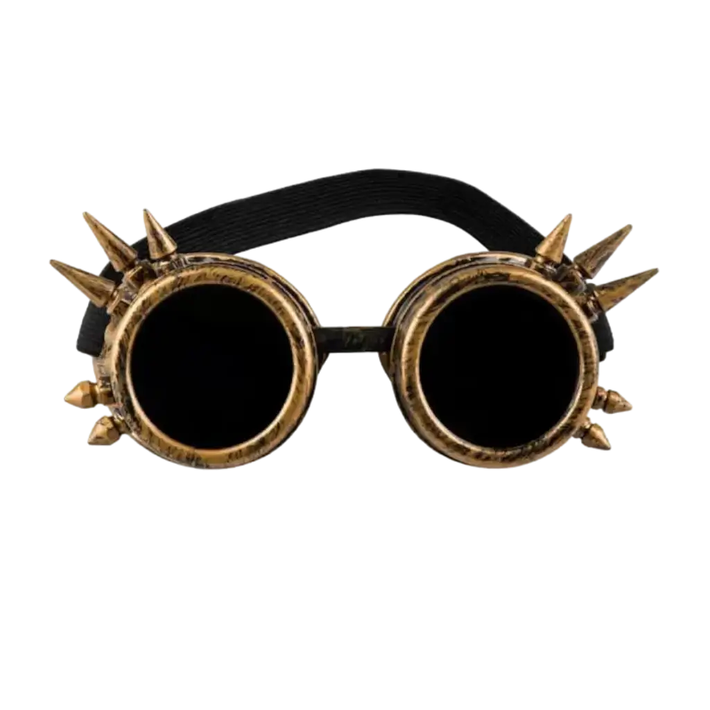 Retro kobberbriller med pigge