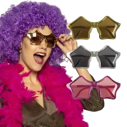 Stjernformet briller (sæt med 3)