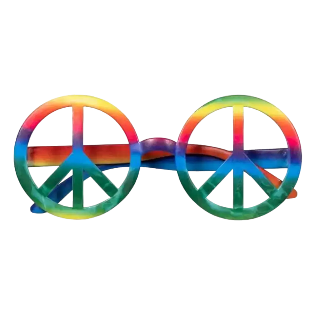 Flerfarvede hippiebriller (sæt med 3)