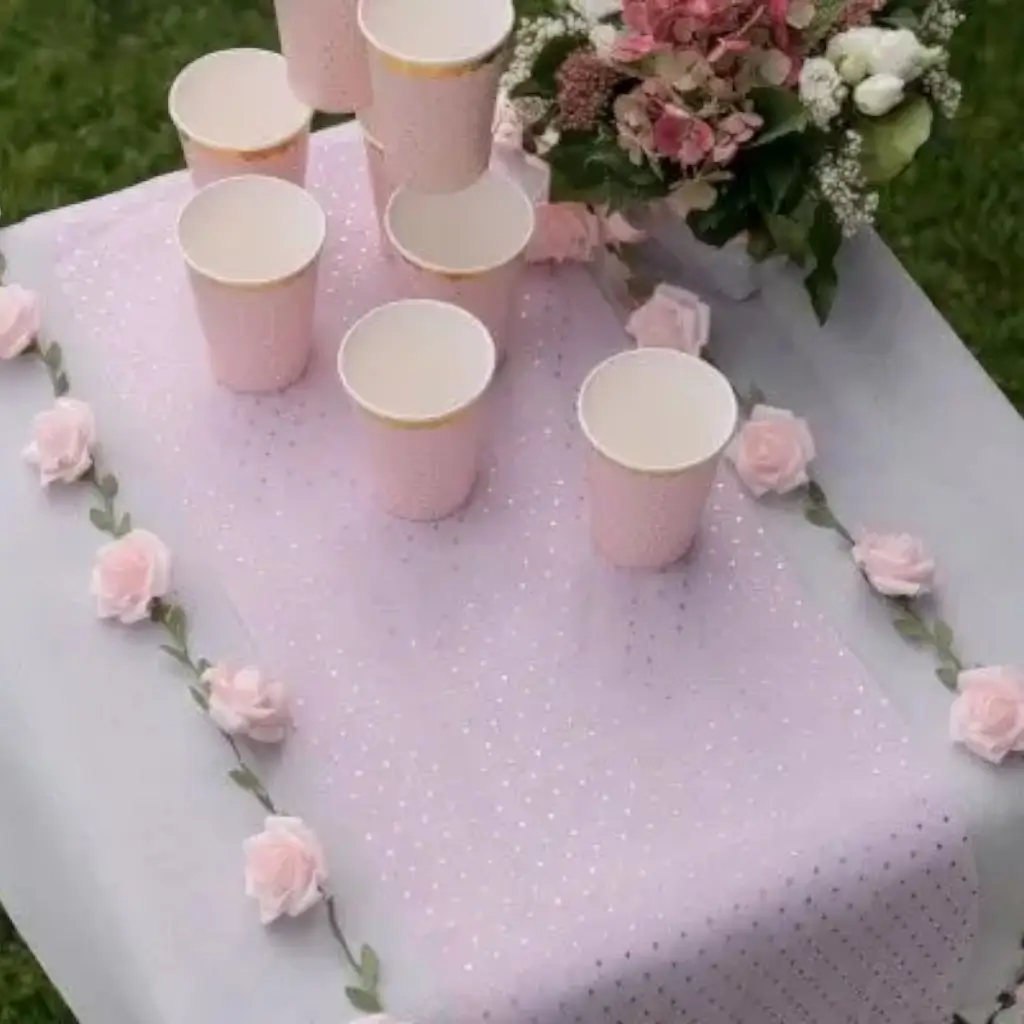 Hvid rosenkrans - ø 50mm / 120cm