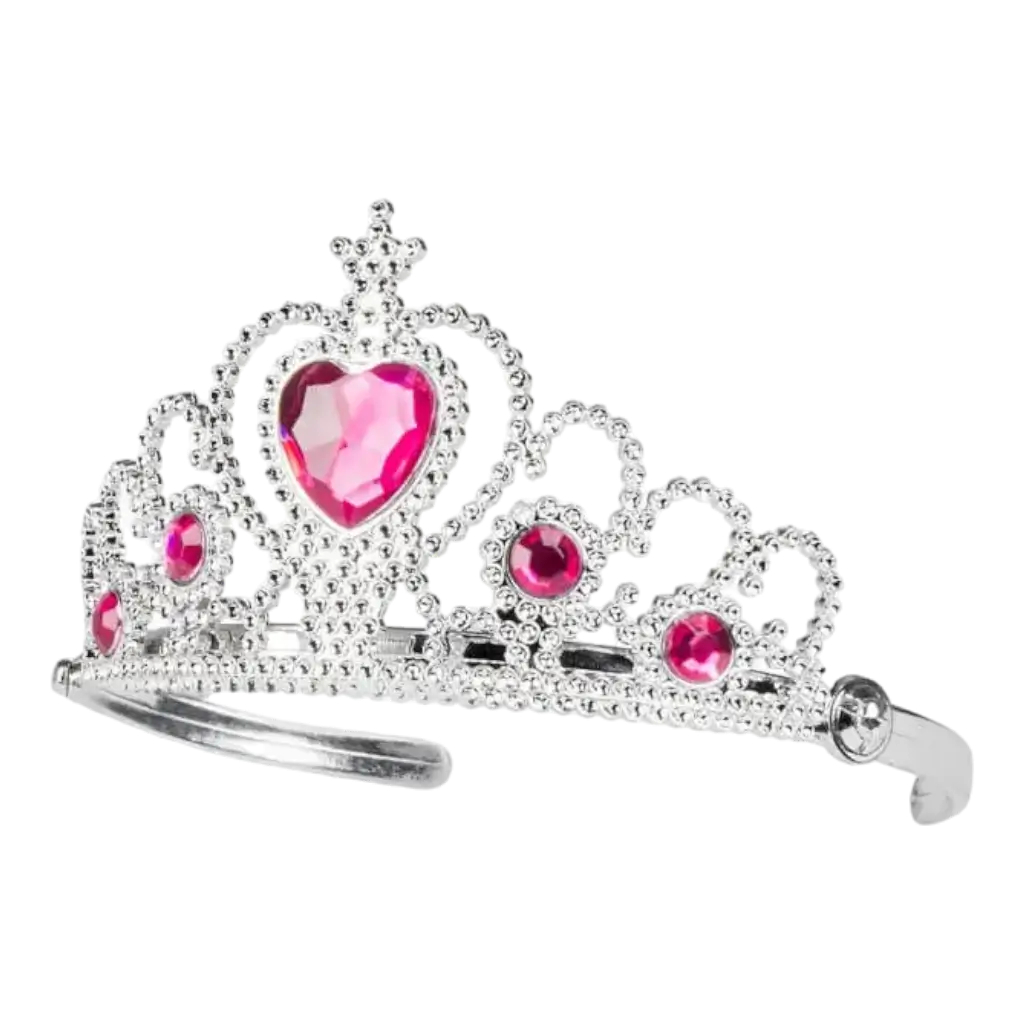 Prinsessekrone med lyserøde diamanter