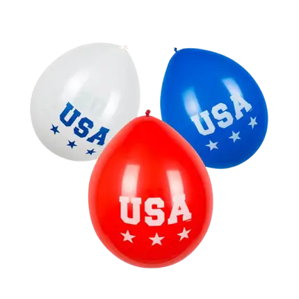 Latexballon USA (sæt med 6)