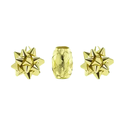 Plastikbånd - Guld - 2 roser og 1 bånd