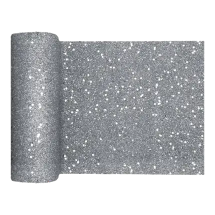 Bordløber SILVER Glitter 5 meter