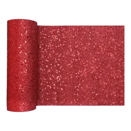 Bordløber RED Glitter 5 meter