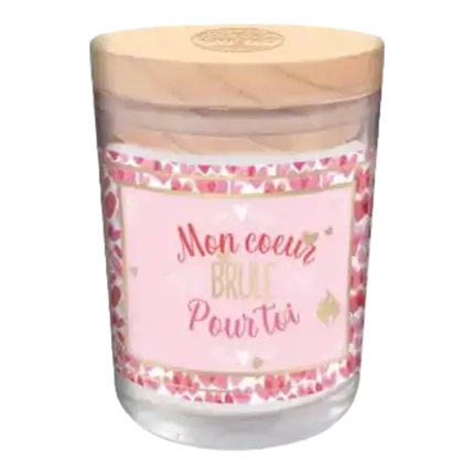 Glaslys Mit hjerte brænder for dig