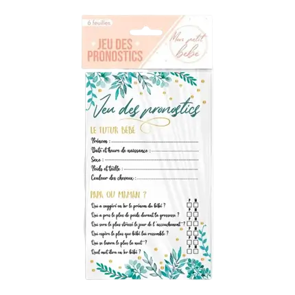 SPÅDOMSSPIL - KØNSAFSLØRING - 6 SIDER