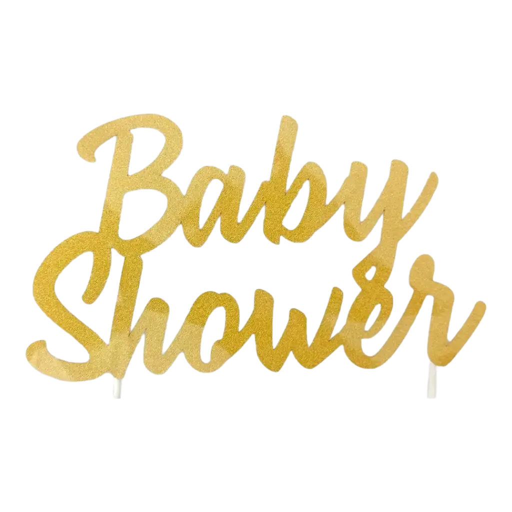 Guld "Baby Shower" kage dekoration